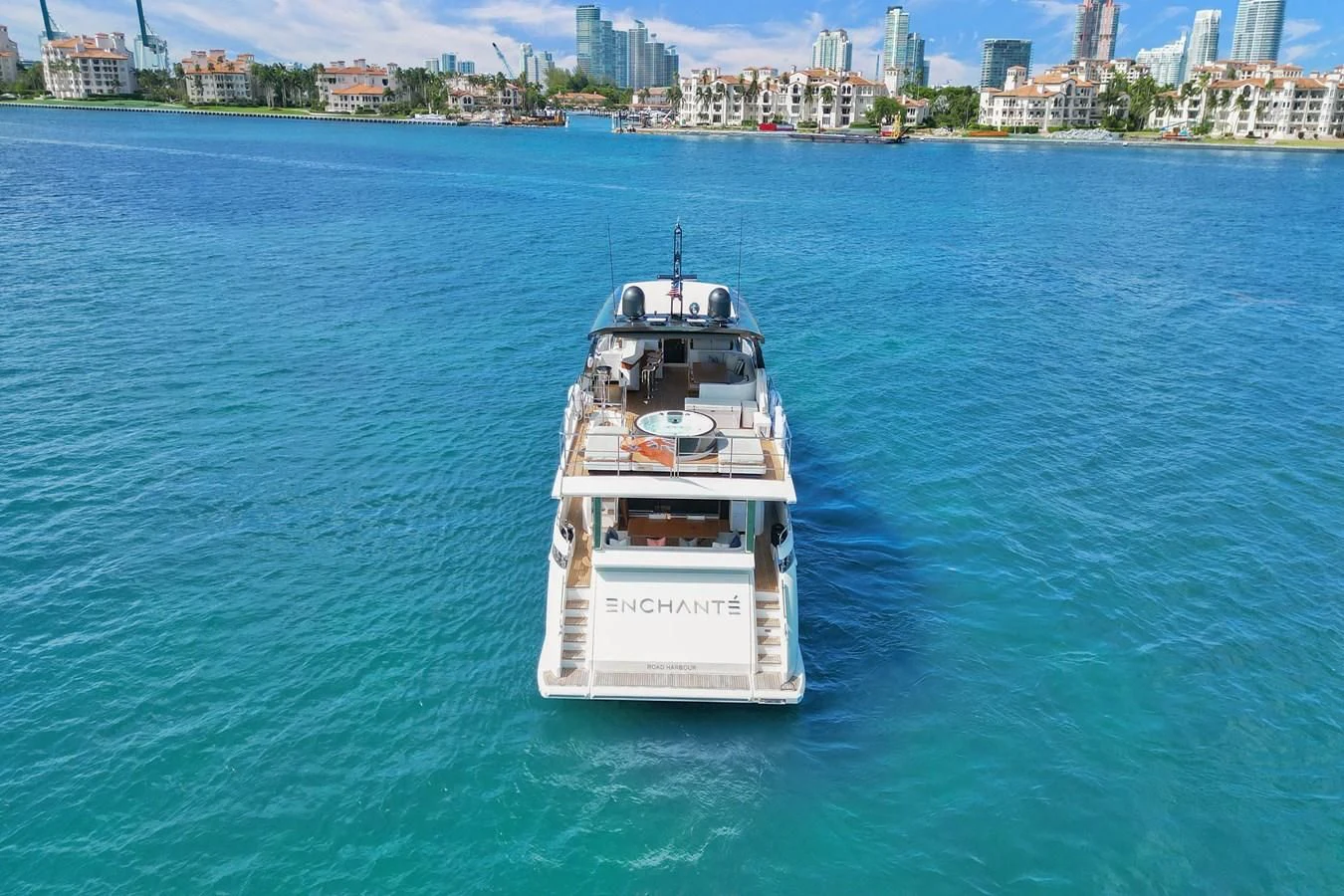 a boat on the water aboard ENCHANTE Yacht for Sale