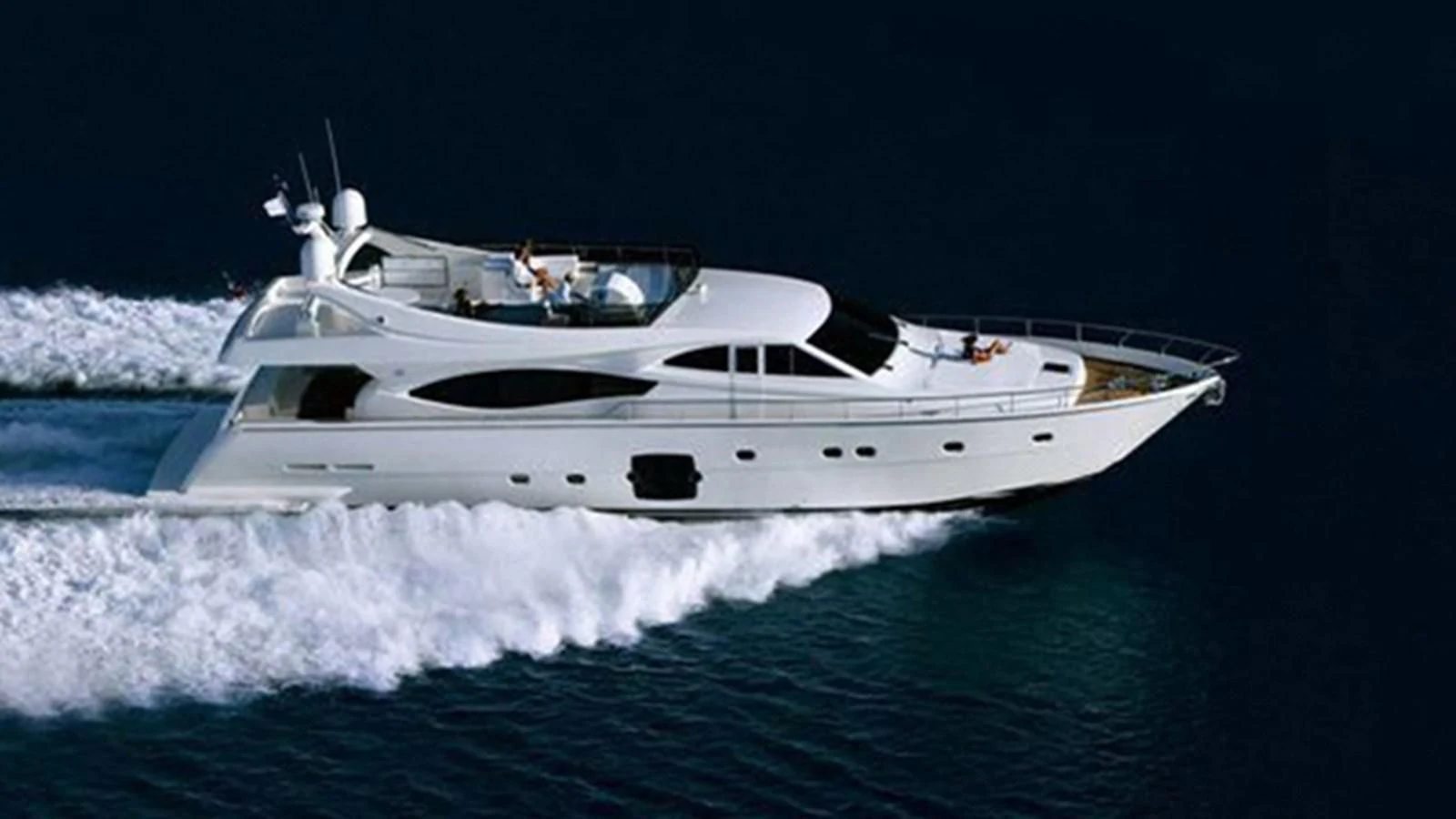 a white yacht on water aboard DELMARE Yacht for Sale