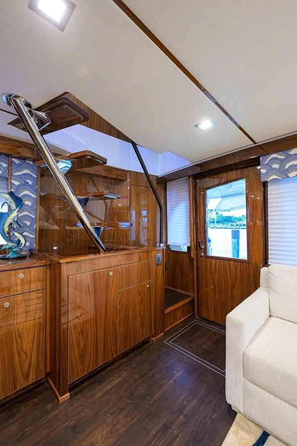 a room with a bunk bed and a couch aboard FORTY NINER Yacht for Sale