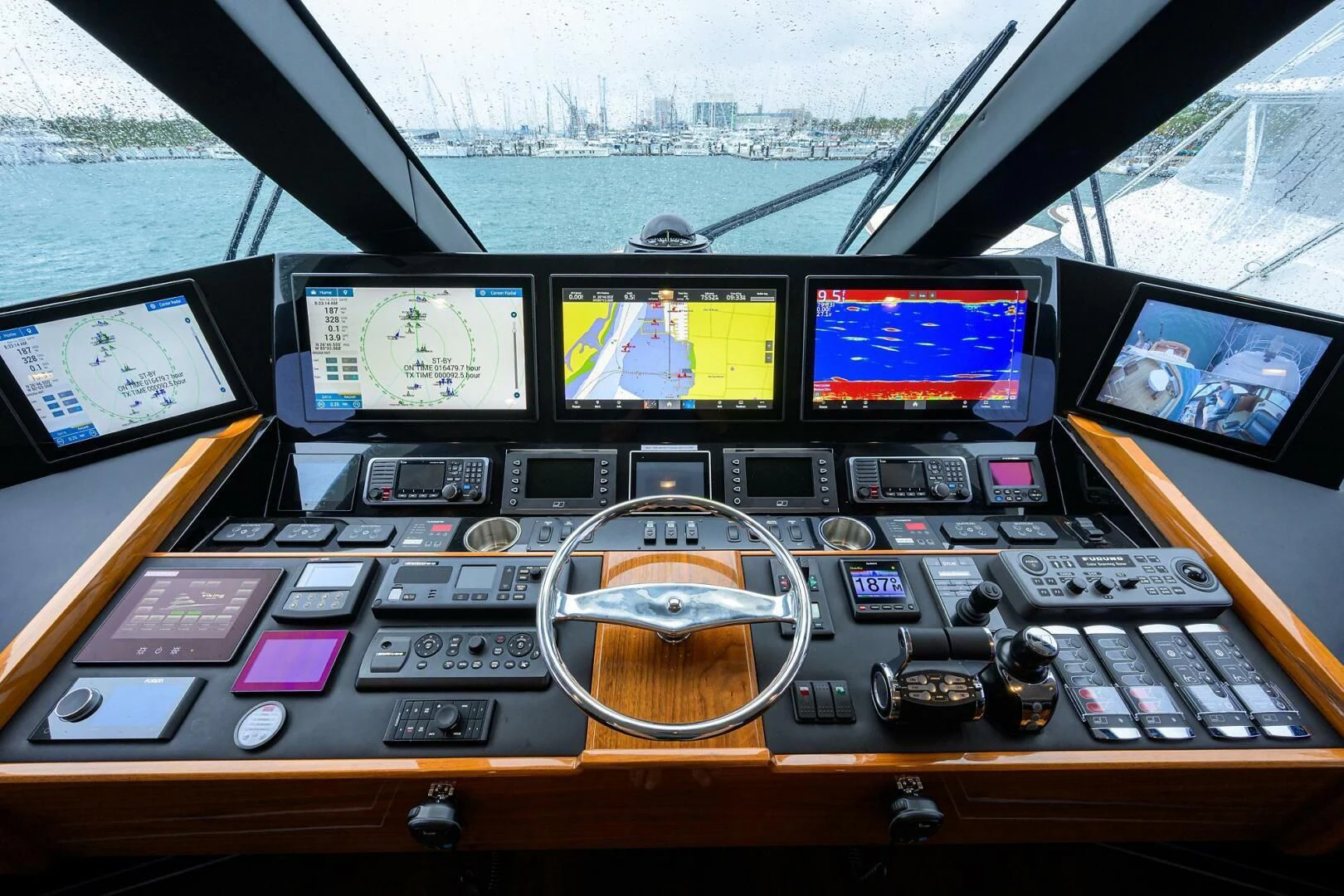 inside of a cockpit aboard FORTY NINER Yacht for Sale