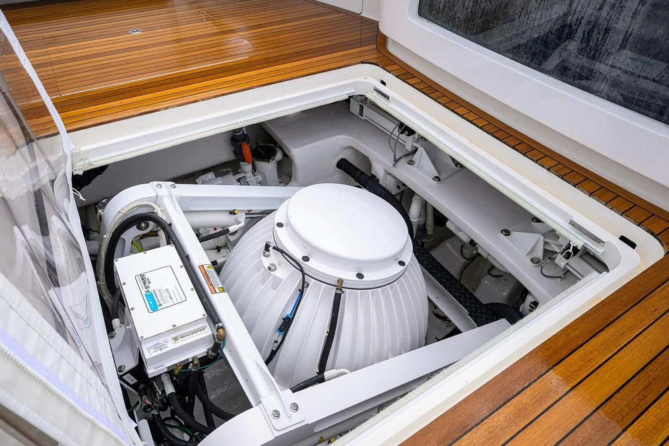 a white machine with a vent aboard FORTY NINER Yacht for Sale