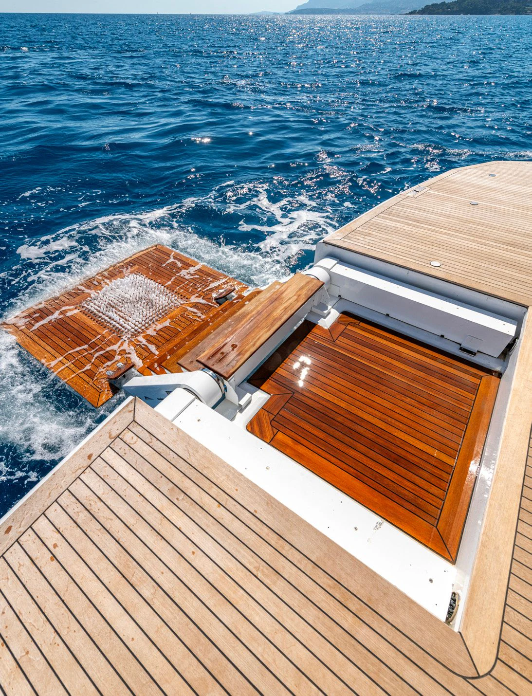 a wooden deck on a boat aboard CARITA Yacht for Sale