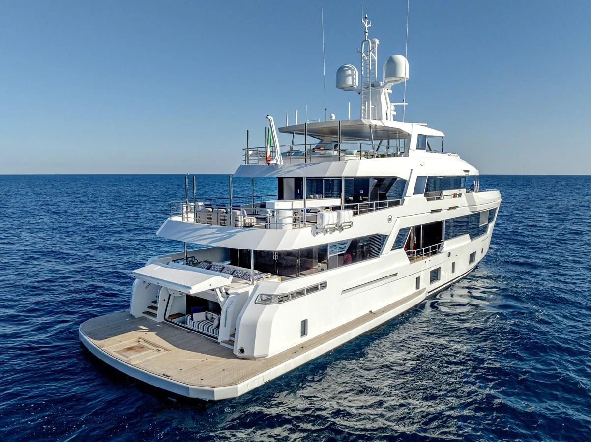 a boat in the water aboard CARITA Yacht for Sale