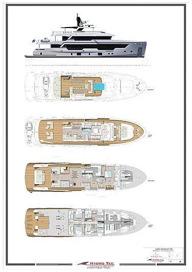 diagram aboard CARITA Yacht for Sale