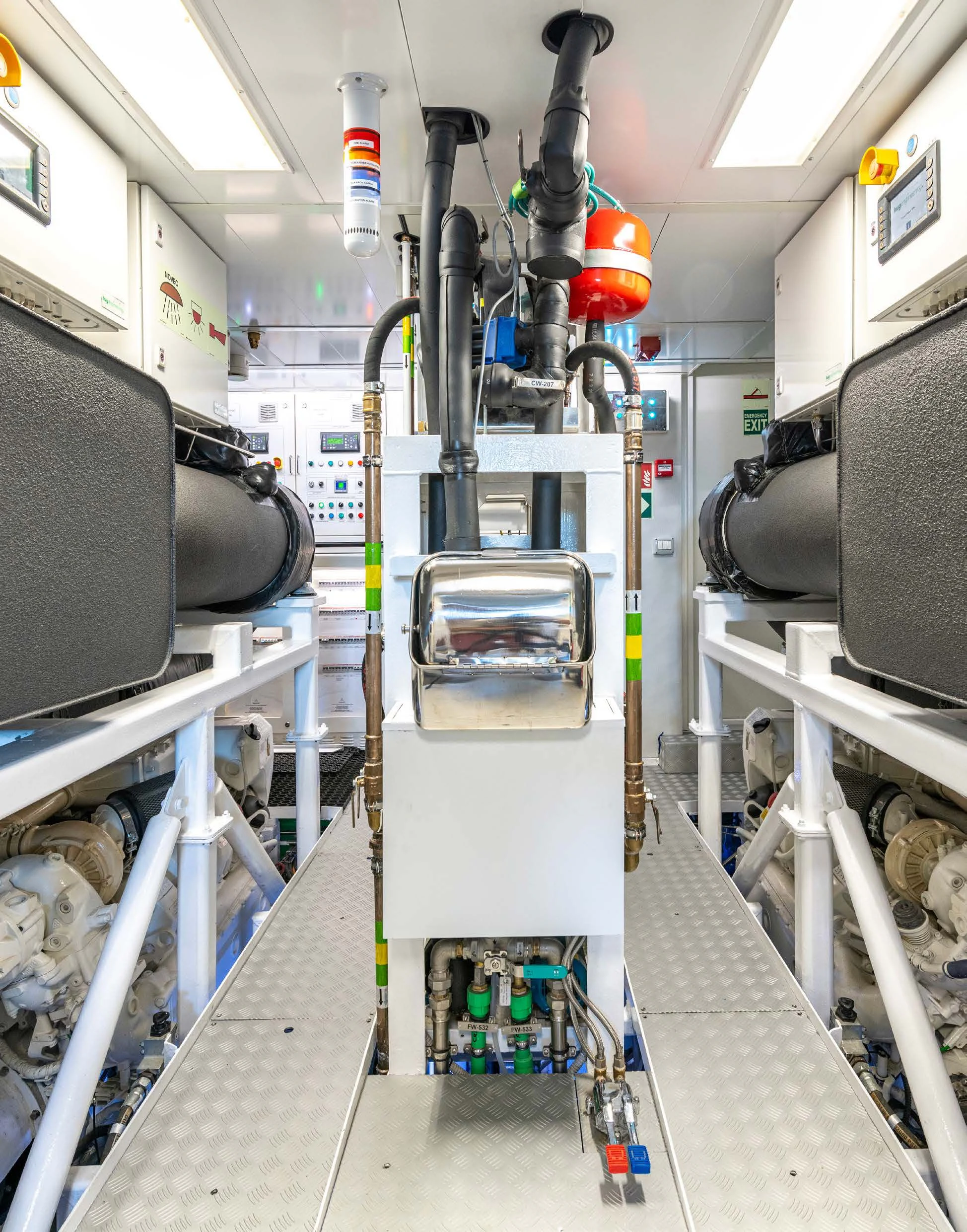 a machine in a room aboard CARITA Yacht for Sale