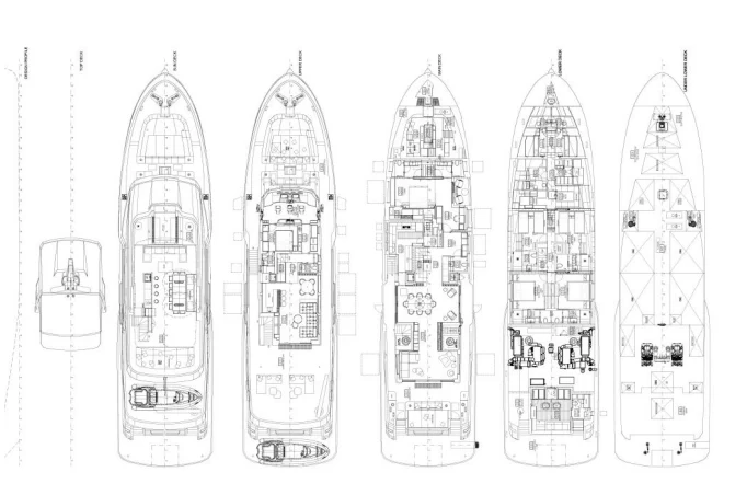 diagram aboard CARITA Yacht for Sale