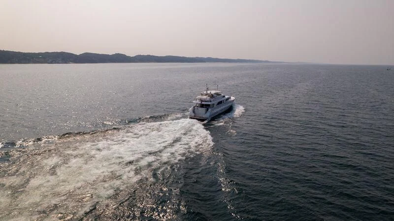 a boat on the water aboard EVELYN Yacht for Sale