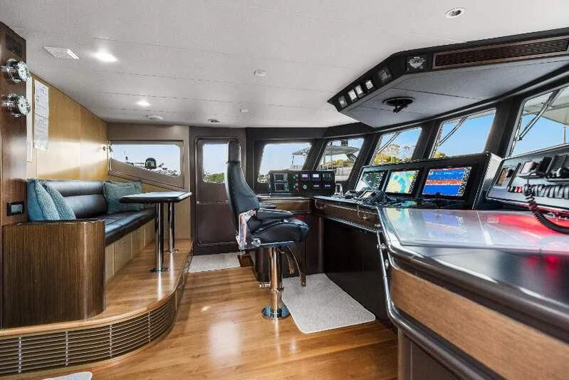 inside of a vehicle aboard TEXAS T Yacht for Sale