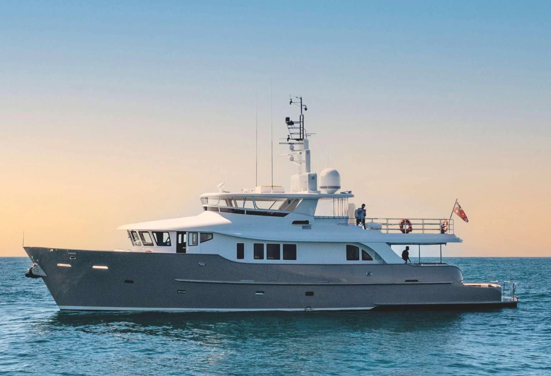 a large boat in the water aboard TEXAS T Yacht for Sale