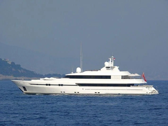 a white yacht in the water aboard TURQUOISE Yacht for Sale
