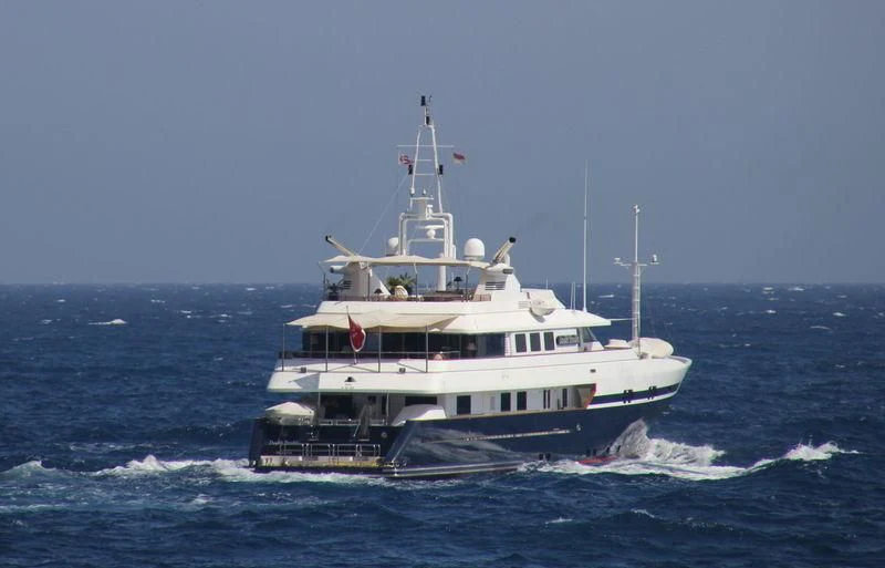 a boat on the water aboard TURQUOISE Yacht for Sale