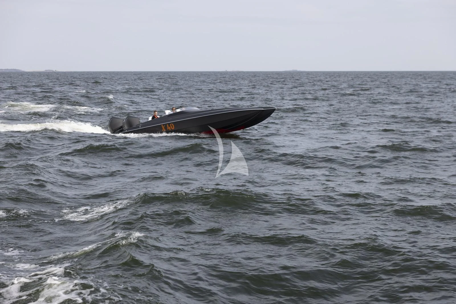 a boat in the water aboard XUMI Yacht for Charter