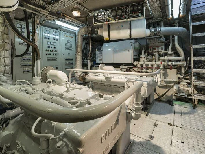 a machine in a factory aboard FIVE ANGELS Yacht for Sale
