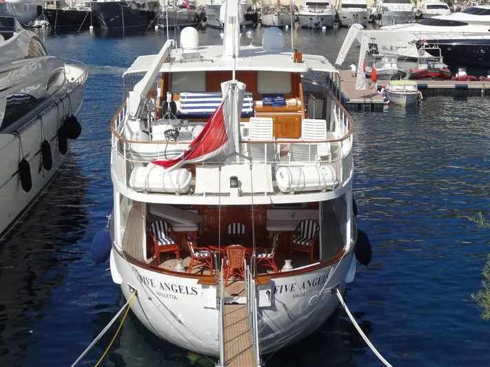 a boat in the water aboard FIVE ANGELS Yacht for Sale