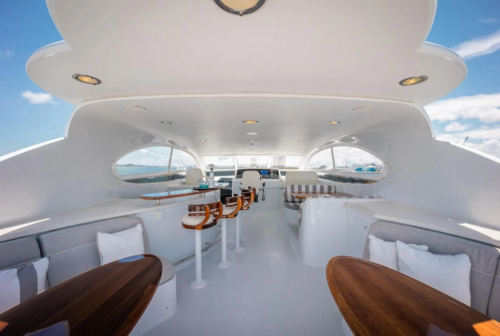 inside of an airplane aboard CENTER RING Yacht for Sale