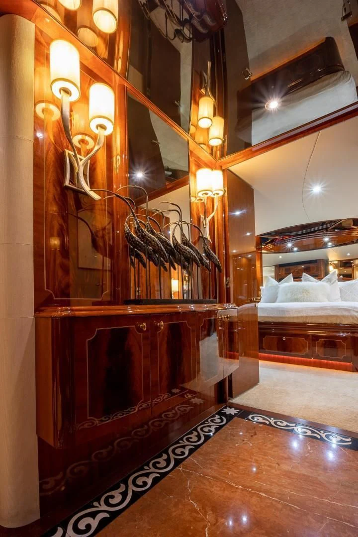 a gold and black object aboard CENTER RING Yacht for Sale