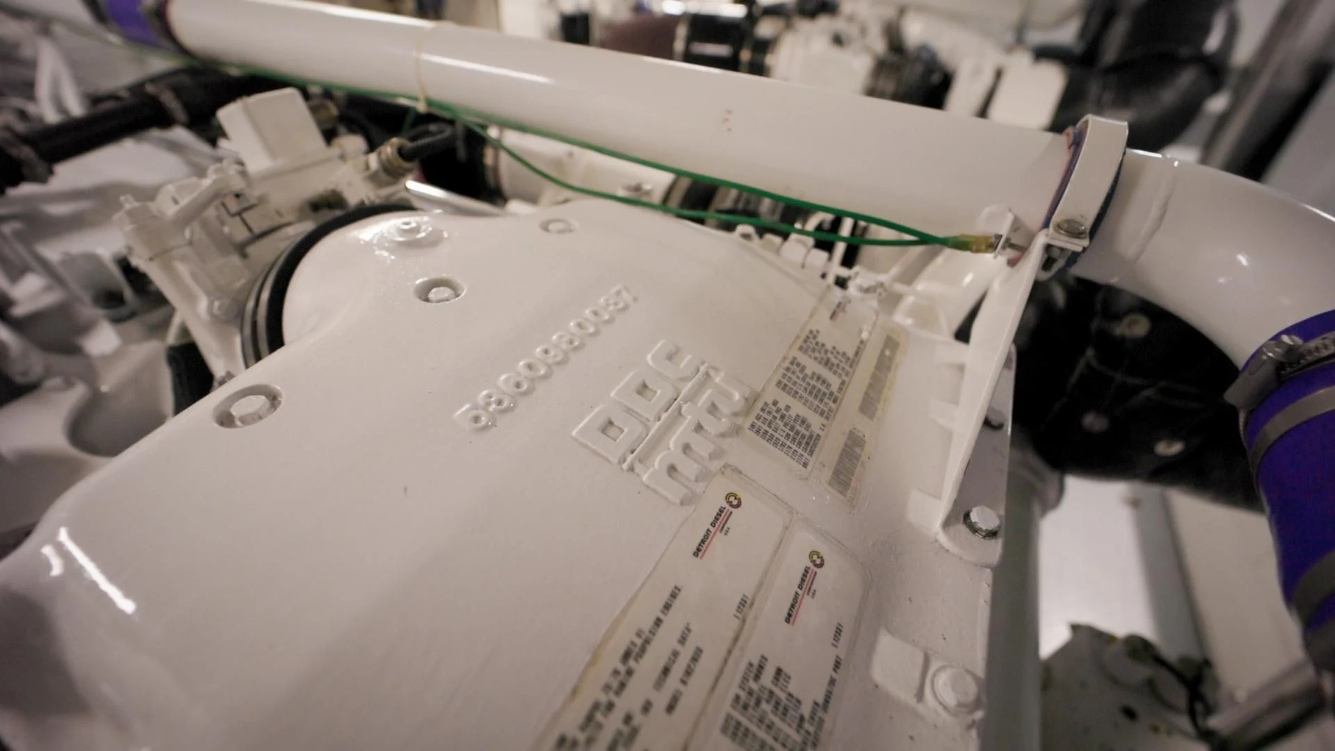 a white electronic device aboard CENTER RING Yacht for Sale