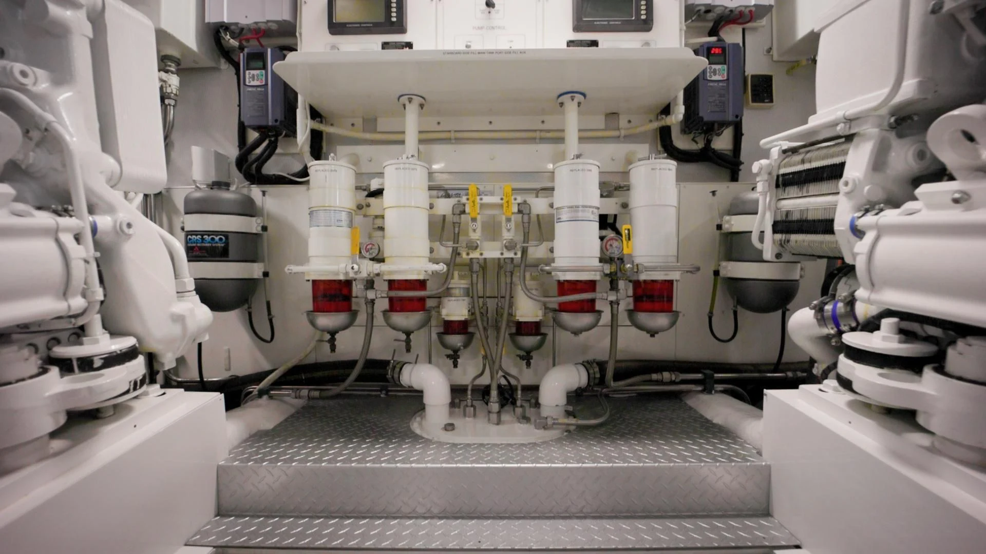 a close-up of a machine aboard CENTER RING Yacht for Sale
