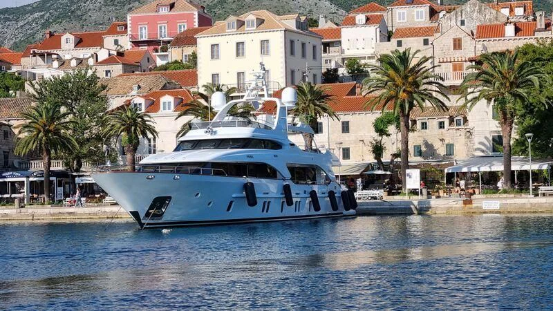 a boat on the water aboard MIAMAA Yacht for Sale