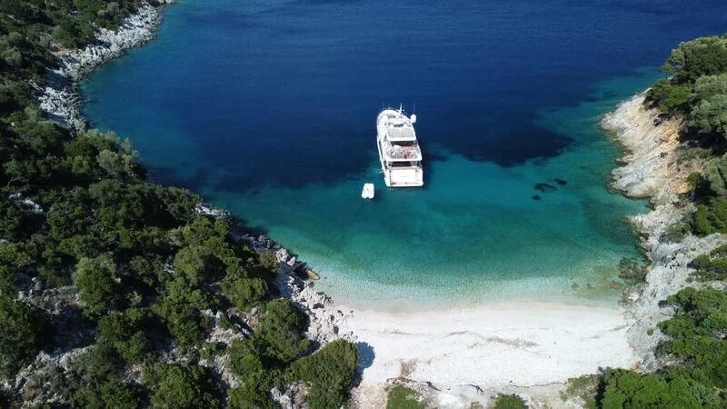 a boat on the water aboard MIAMAA Yacht for Sale