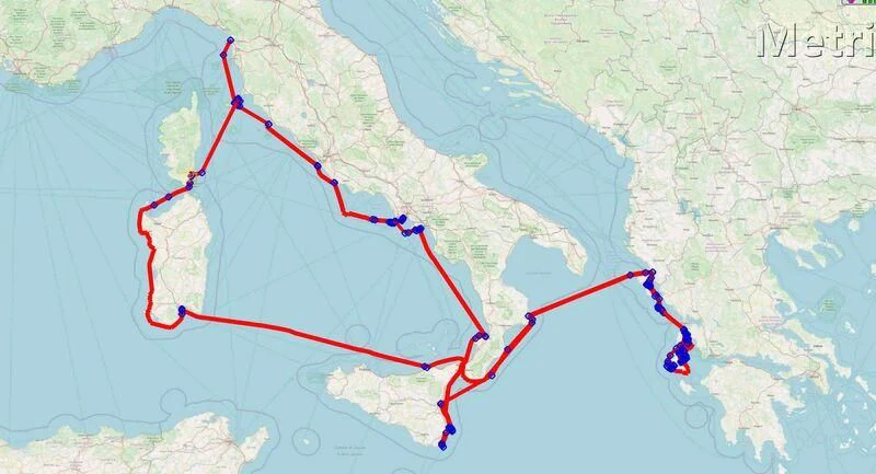 map aboard MIAMAA Yacht for Sale