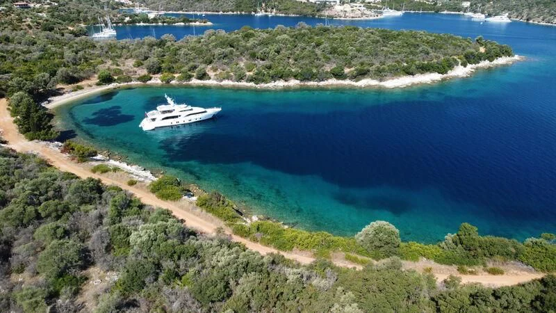 a boat on the water aboard MIAMAA Yacht for Sale