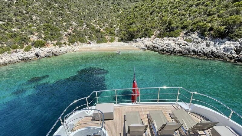 a boat on the water aboard MIAMAA Yacht for Sale