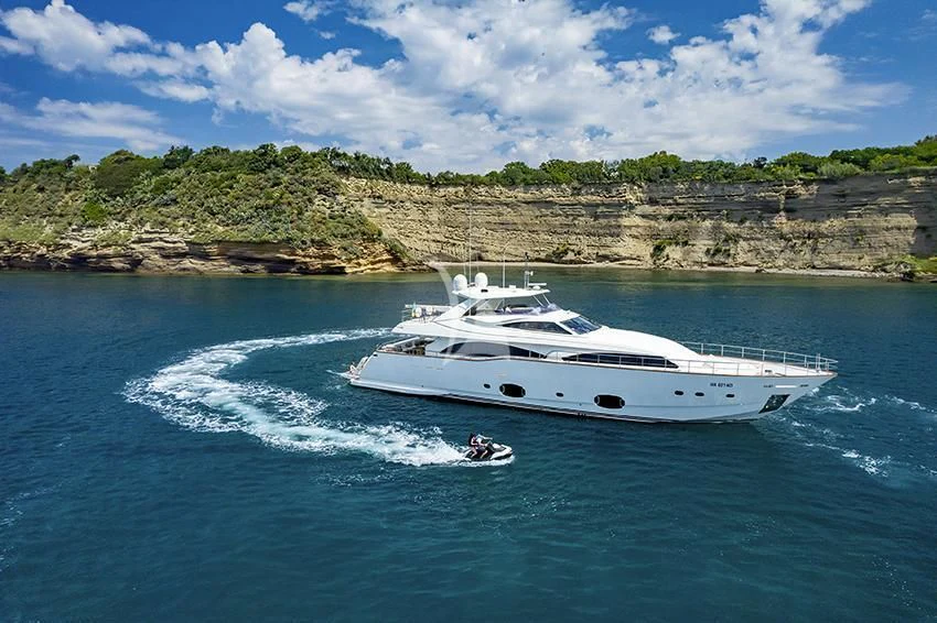 a boat on the water aboard ANNE MARIE Yacht for Sale