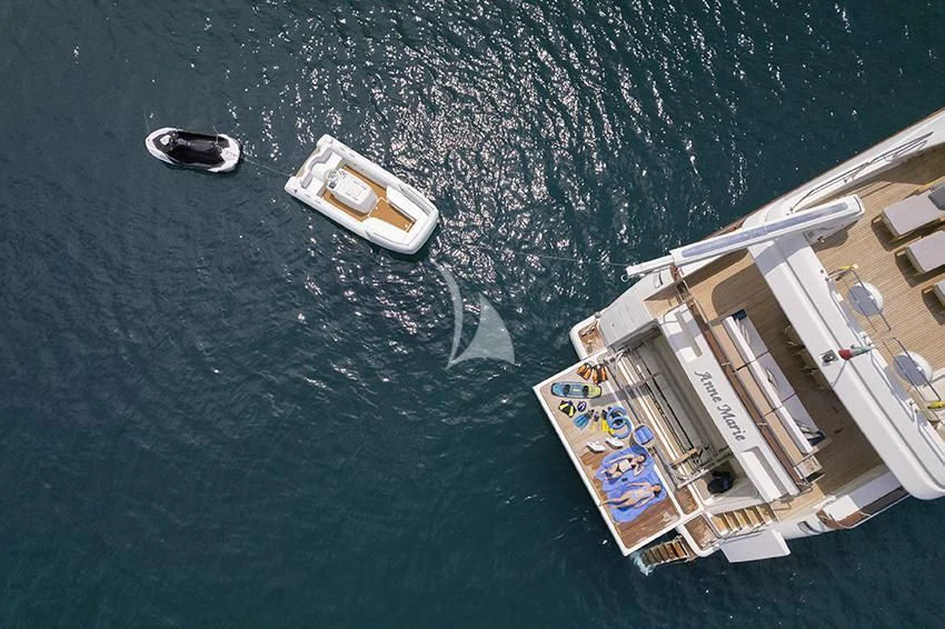 a boat on the water aboard ANNE MARIE Yacht for Sale