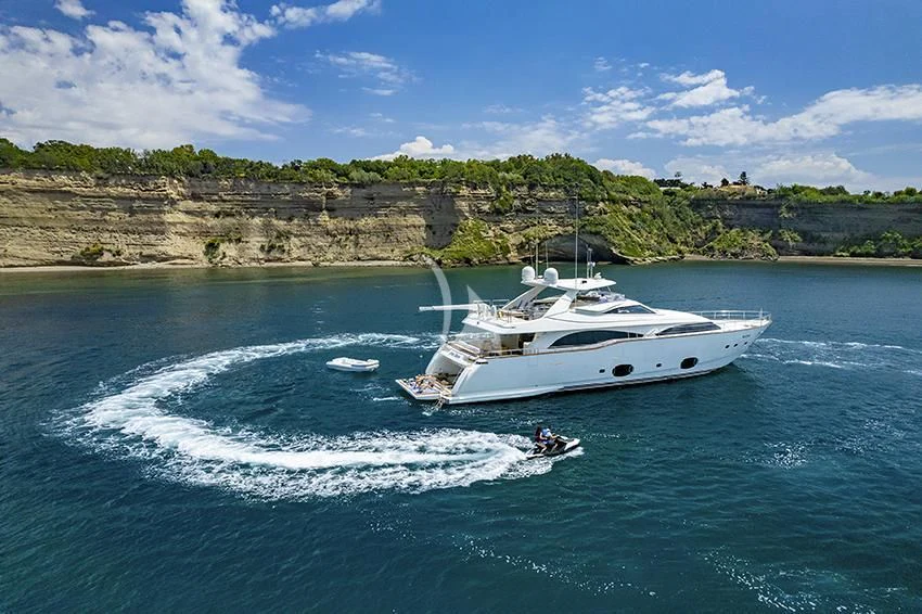 a boat on the water aboard ANNE MARIE Yacht for Sale