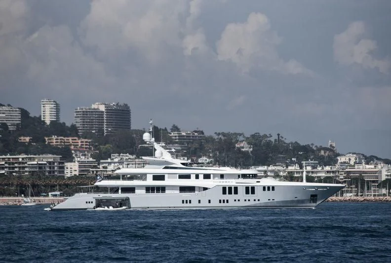 a boat in the water aboard ODESSA II Yacht for Sale