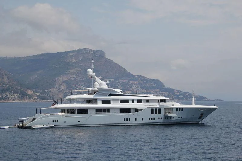 a boat in the water aboard ODESSA II Yacht for Sale