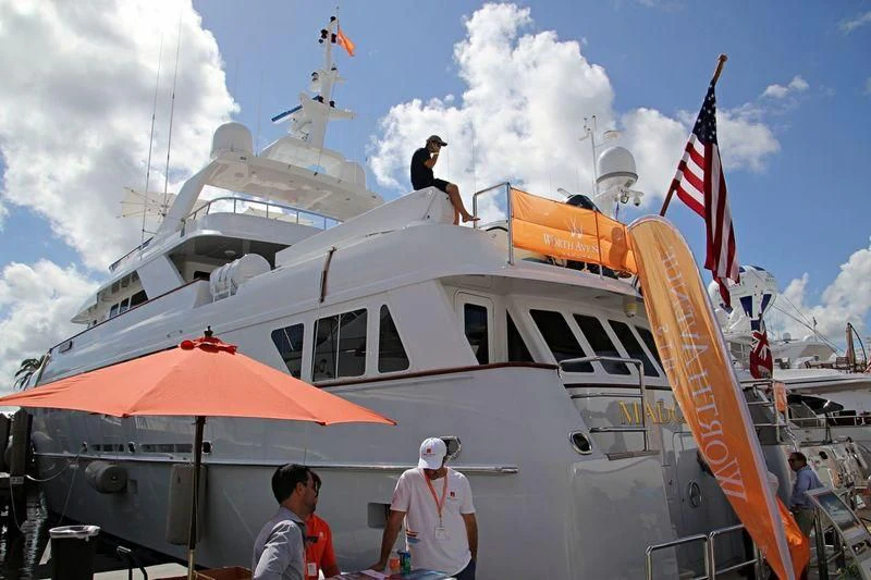 a boat with people on it aboard 14 TO SMILE Yacht for Sale