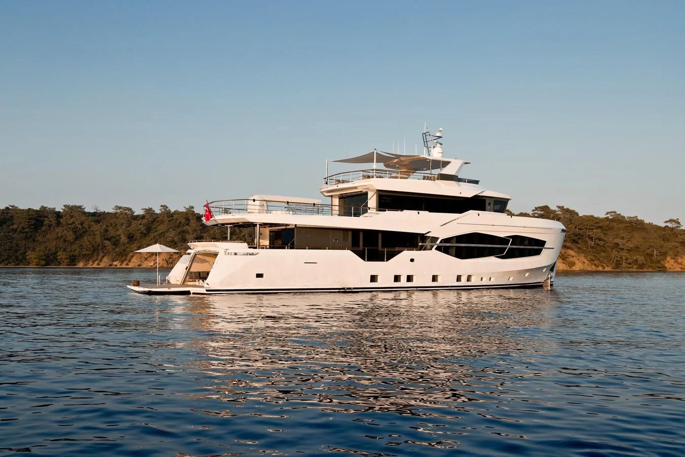 a boat on the water aboard TUCCINI Yacht for Sale