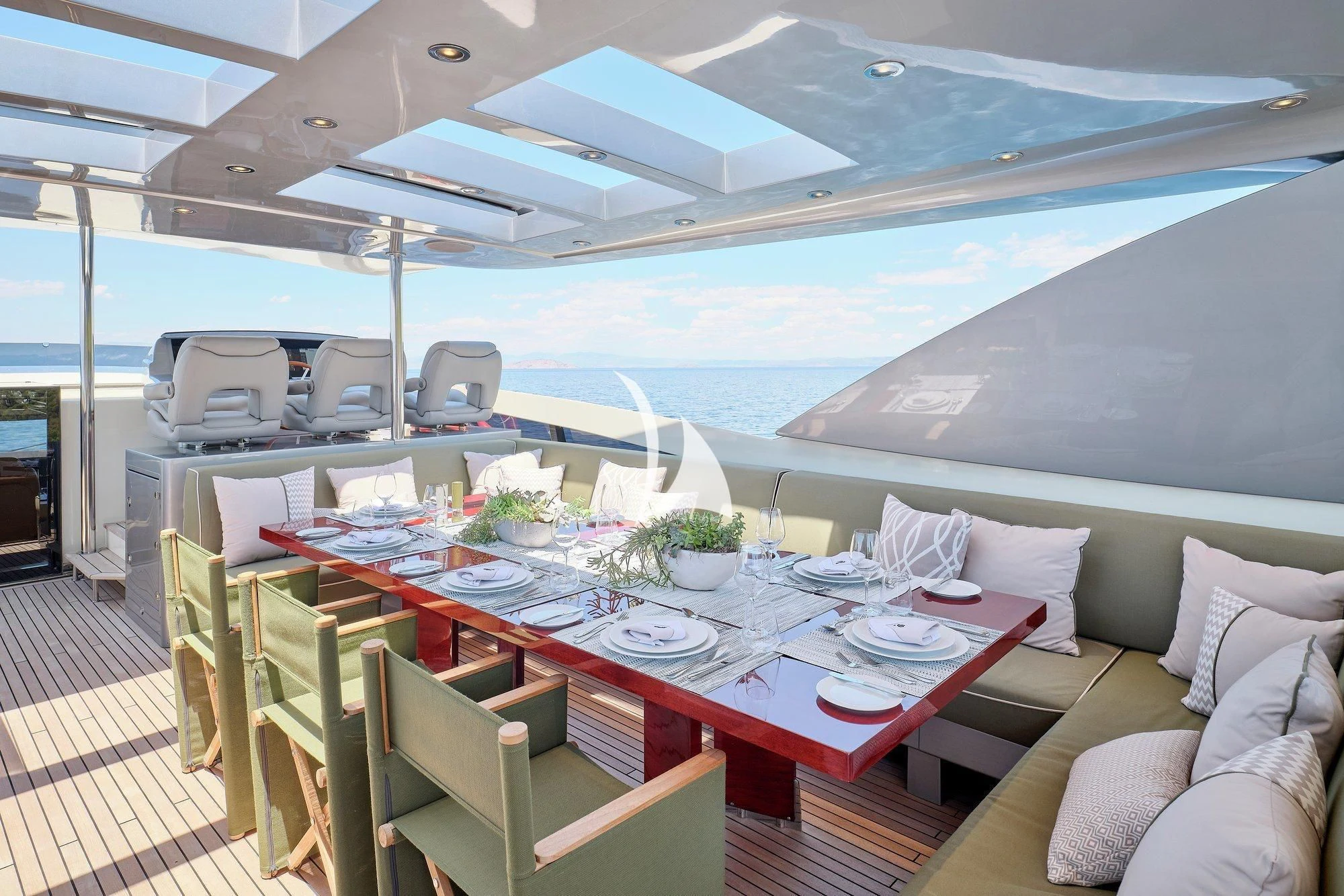 a boat on the water aboard APMONIA Yacht for Sale