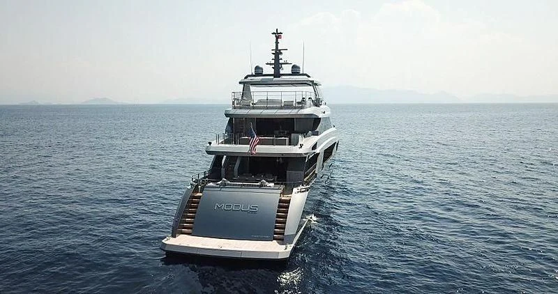 a boat in the water aboard MODUS Yacht for Sale