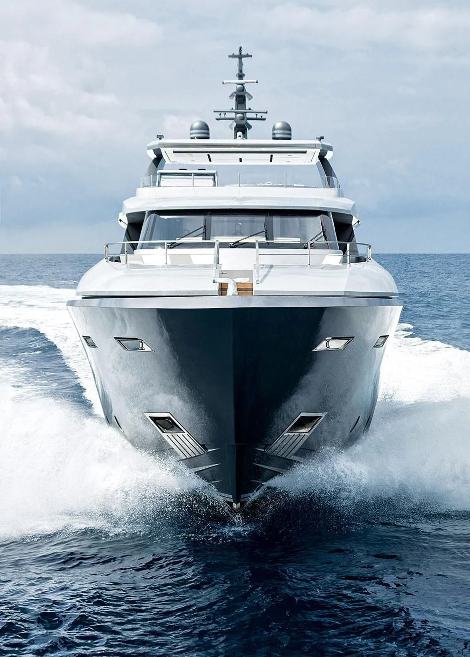 a large ship in the water aboard MODUS Yacht for Sale