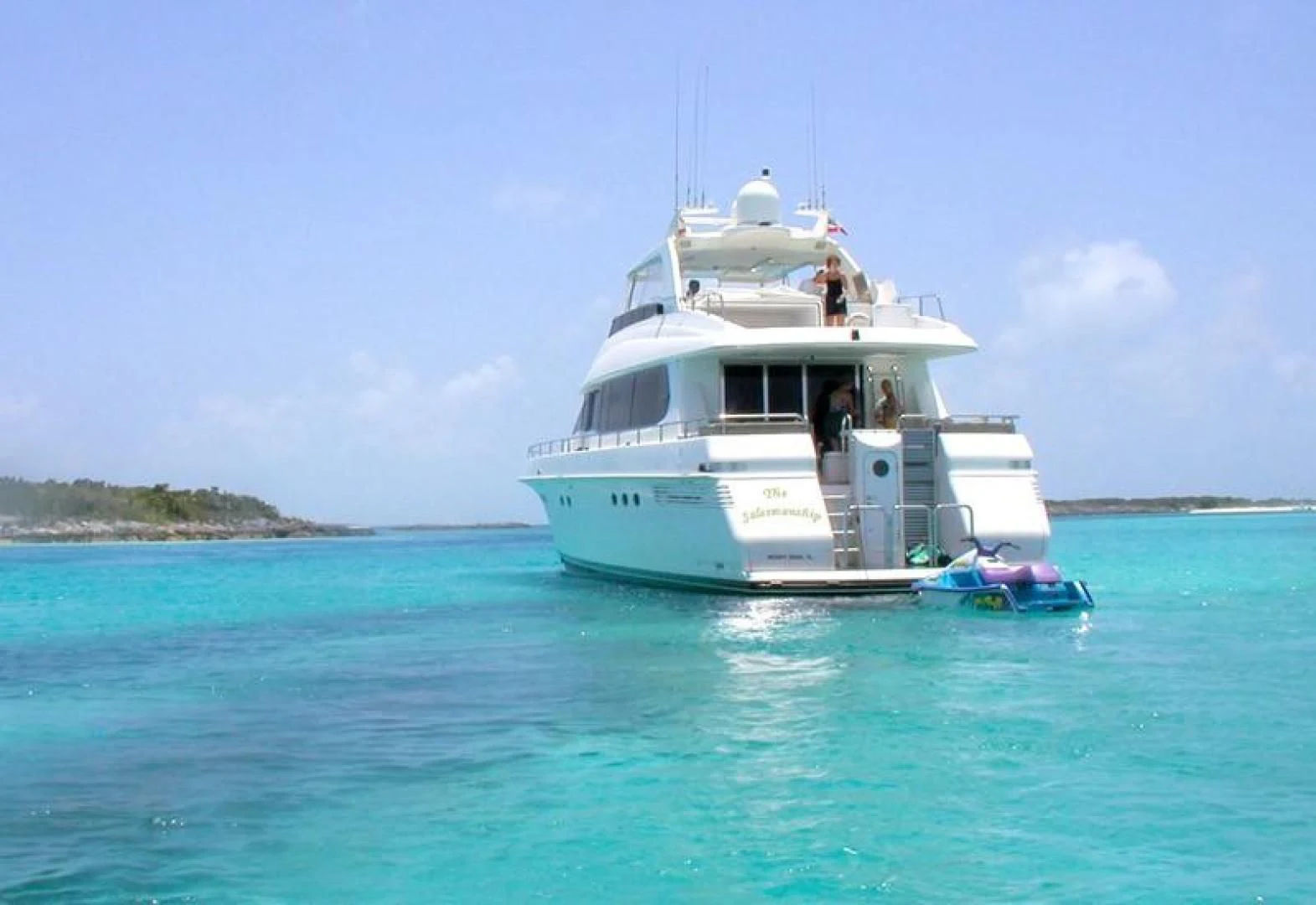 a boat in the water aboard COMPANIONSHIP Yacht for Sale