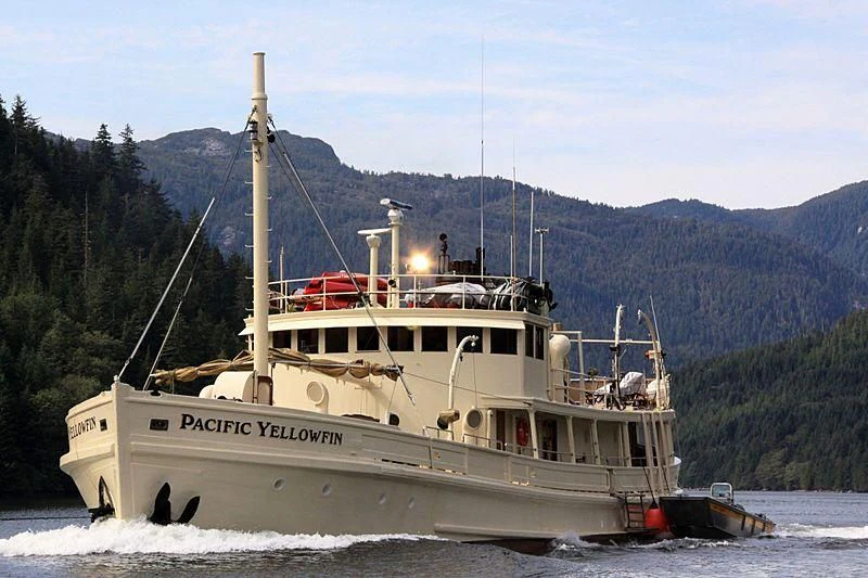 a boat on the water aboard PACIFIC YELLOWFIN Yacht for Sale