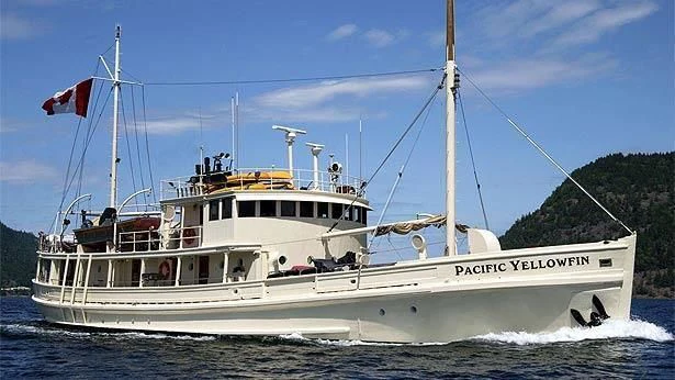 a boat on the water aboard PACIFIC YELLOWFIN Yacht for Sale
