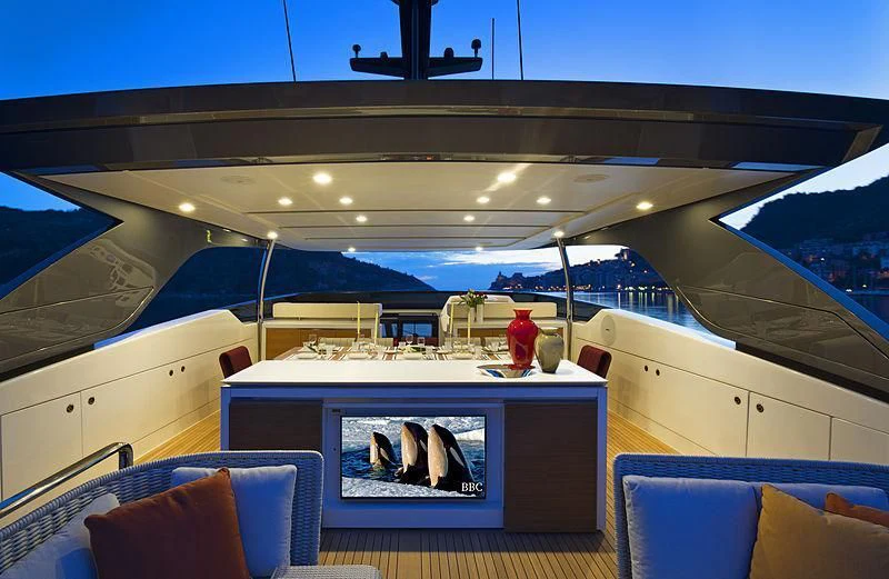 a boat with a large sail aboard BELLA ITALIA Yacht for Sale