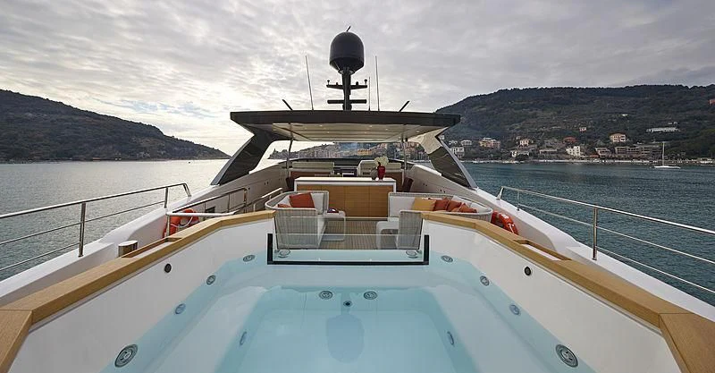 a boat on the water aboard BELLA ITALIA Yacht for Sale