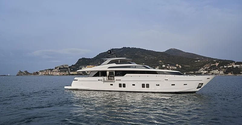 a boat on the water aboard BELLA ITALIA Yacht for Sale