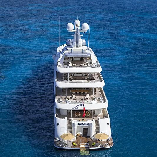a large ship in the water aboard ROMEA Yacht for Sale