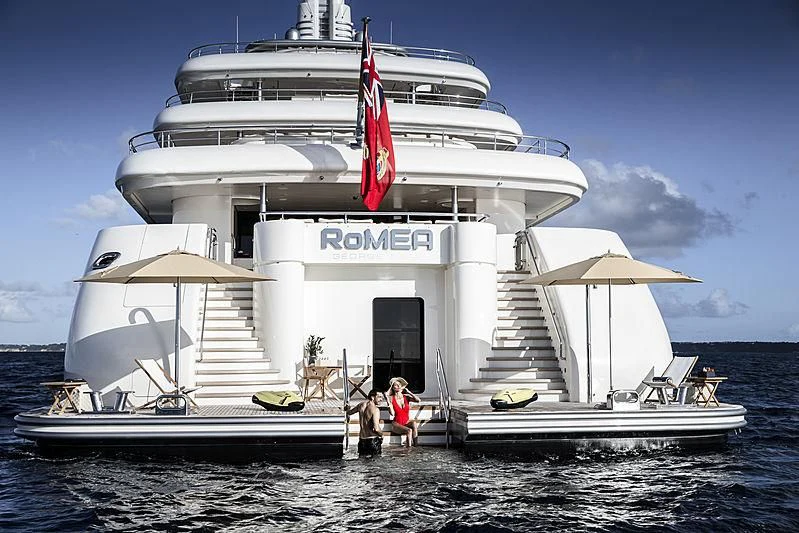 a boat on the water aboard ROMEA Yacht for Sale