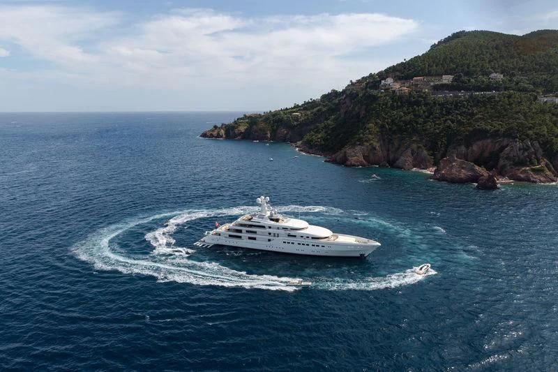 a boat on the water aboard ROMEA Yacht for Sale