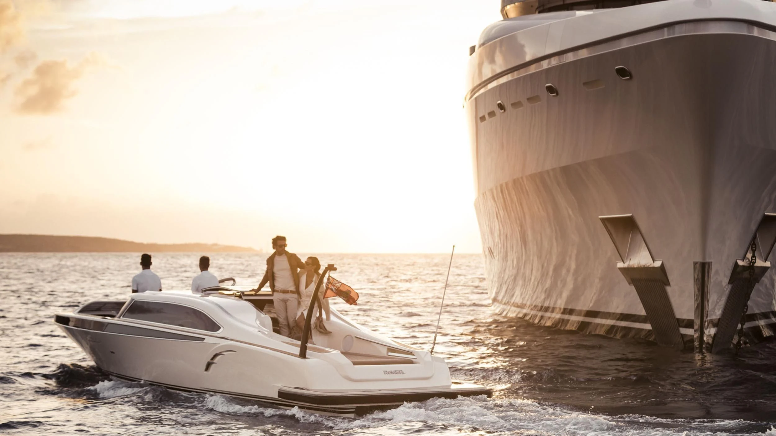 a boat on the water aboard ROMEA Yacht for Sale