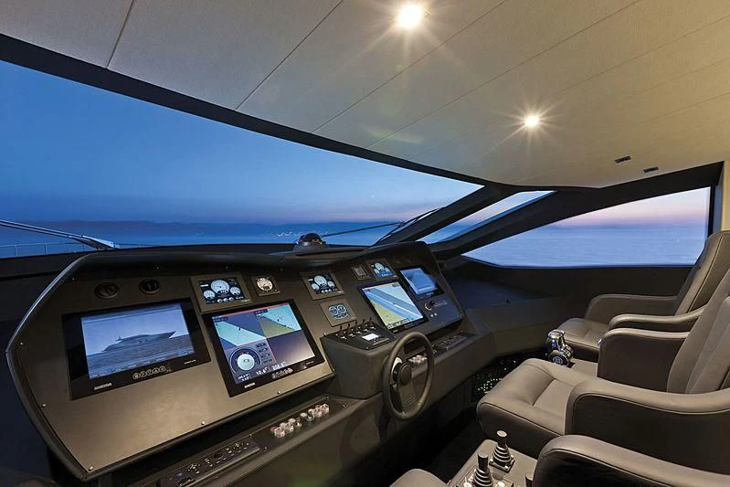 the inside of a car aboard LE CAPRICE IV Yacht for Sale