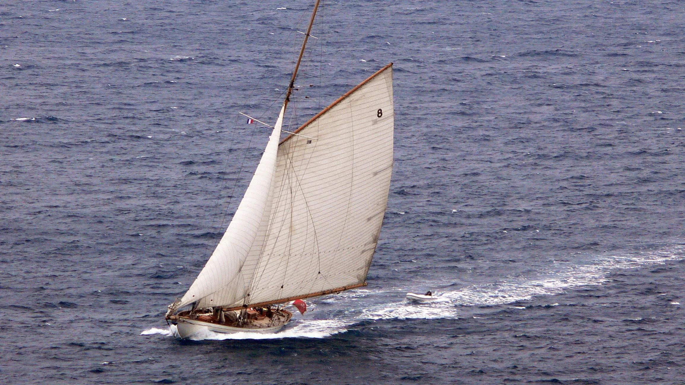 a sailboat on the water aboard MOONBEAM IV Yacht for Sale