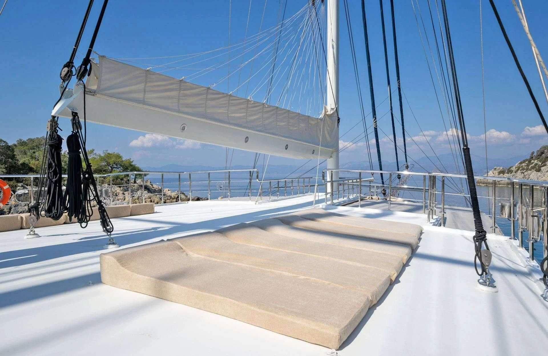 a boat on the water aboard ADMIRAL Yacht for Charter